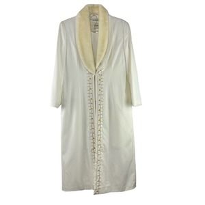 St Anthony Evening 3pc Skirt‎ Suit Size 18 Removable Faux Fur Collar Long Jacket